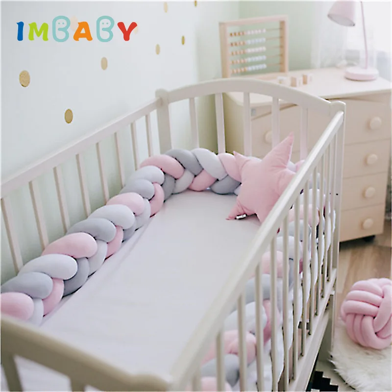IMBABY 2M/3M Длина детская кровать бампер ручная работа косички новорожденный длинная
