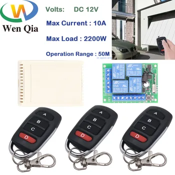 

433MHz Universal Remote Control DC12V 4CH Relay Receiver and Transmitter for Universal Garage door\ automotive lifting tailgate