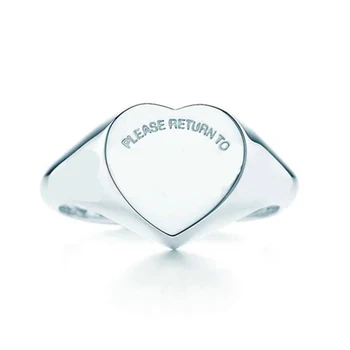 

NEW 100% 925 Sterling Silver High Quality Original TIF Ring Weighs About 10 Grams Have Original Women Jewelry Gift Free Shipping