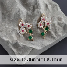  GUFEATHER M1008,jewelry accessories,pass REACH,nickel free,18k gold plated,copper,zircons,diy earrings,jewelry making,6pcs/lot 