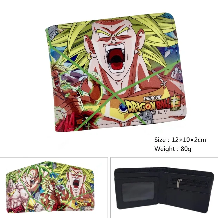 Новое поступление, мультяшный кошелек Dragon Ball Z, аниме Dragon Ball Super Broly, мужской короткий кошелек с отделением для монет, кошелек для студента, подарок - Цвет: C