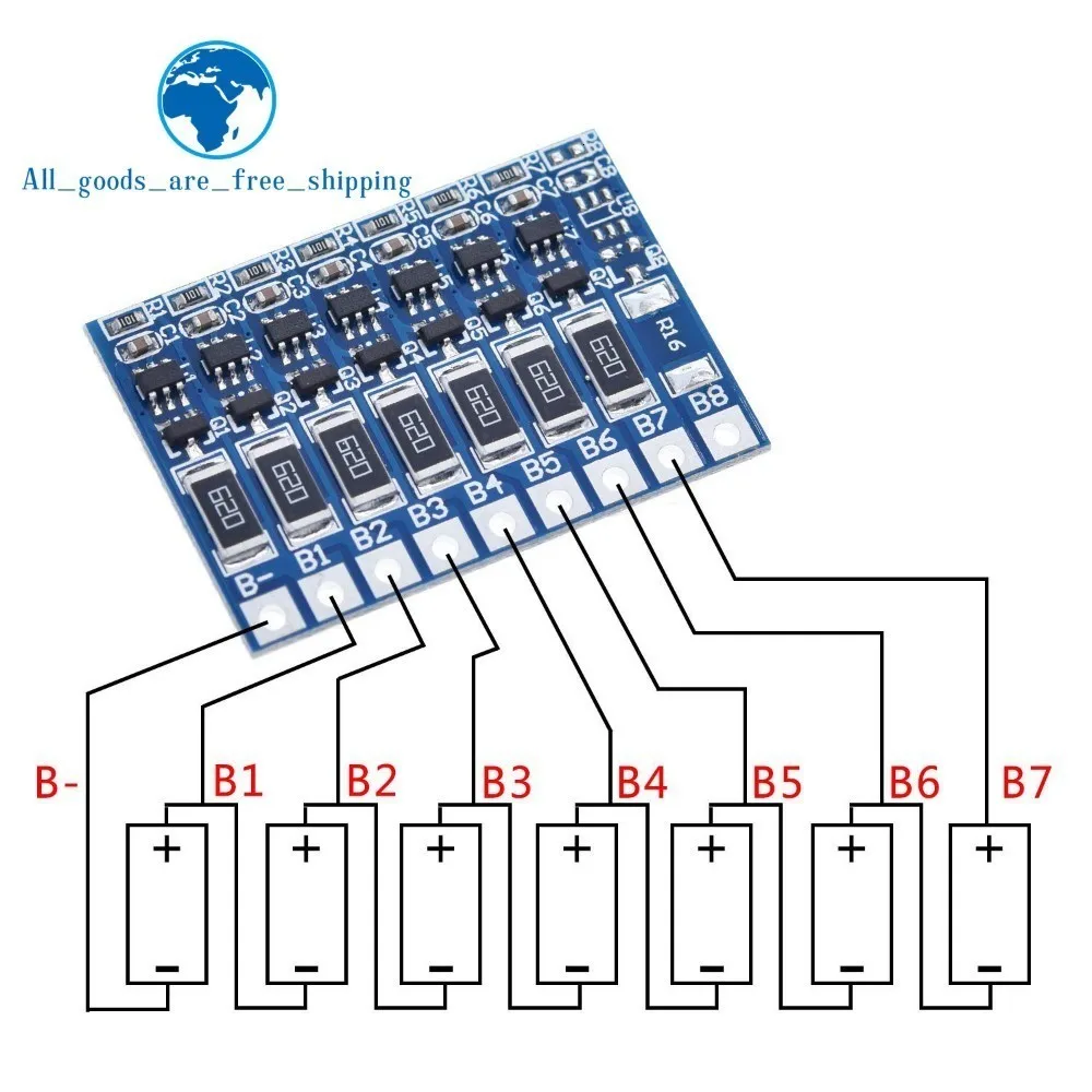 TZT 7S 29,4 V 4,2 V функция баланса Защитная плата 66mA 7S литий-ионная Lipo батарея литиевая 18650 батареи сбалансированный модуль BMS PCB