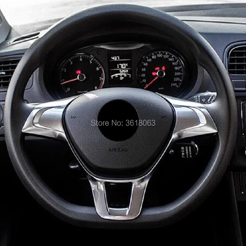 Модифицированный Хром ABS для Volkswagen VW Golf 7 наклейка на руль автомобиля накладка