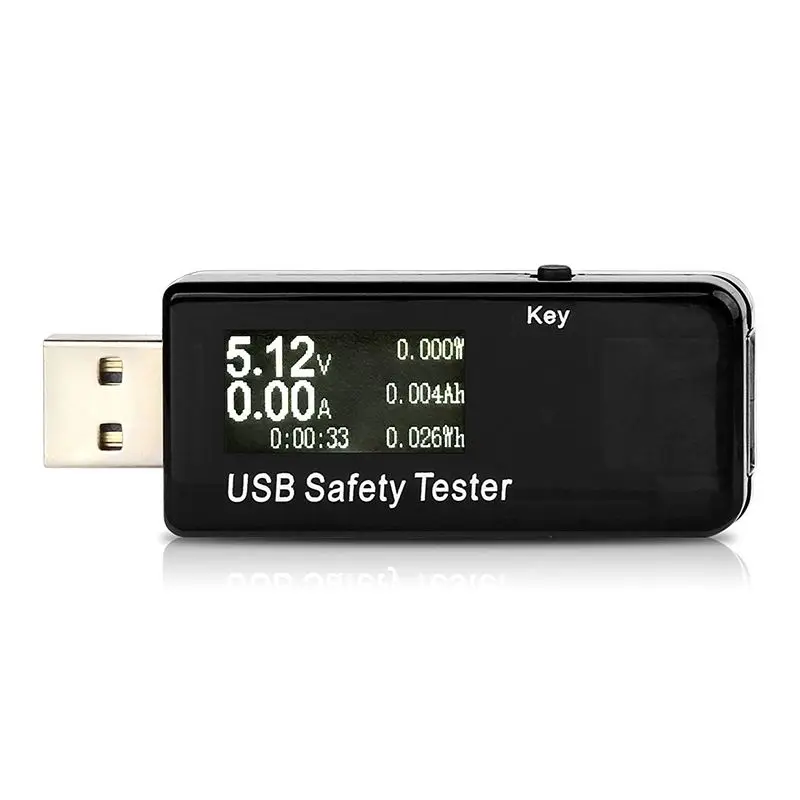 

USB Safety Tester,USB Digital Power Meter Tester Multimeter Current and Voltage Monitor DC 5.1A 30V Amp Voltage Power Meter, Tes