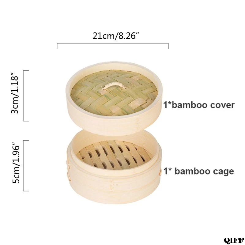 4 дюйма itchen Бамбуковая Пароварка Корзина Азиатский Пароварка для тусклых Пельменей