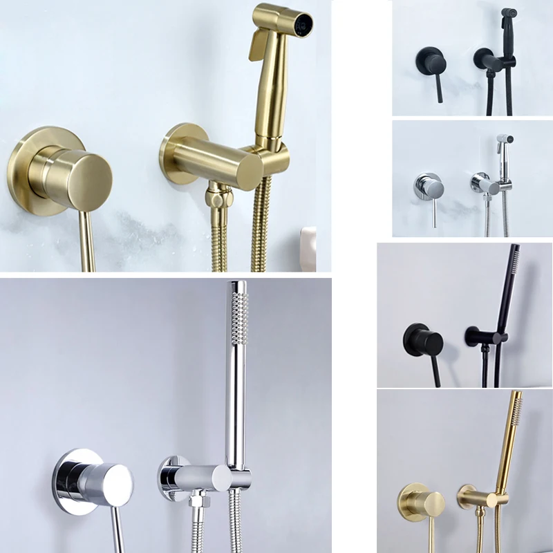 Hot And Cold Bidet Spray Hand Shower Set Toilet Shower Shattaf Portable