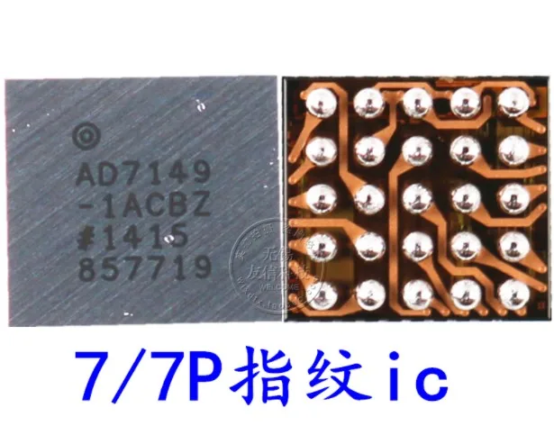 

10pcs/LOT(bag) AD7149 fingerprint IC chip U10 For iPhone 7 7P 8 8plus HTU1-D2 on cable