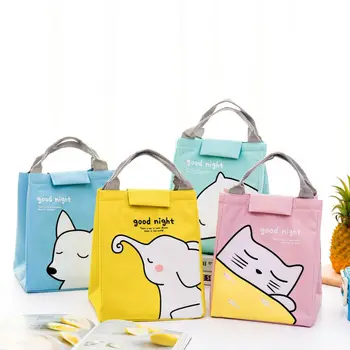 

Mini Insulated Lunch Bag Coolbag Work Picnic Adult Kids Food School Storage Lunch Box School Fox Sheep Cat Gift Insulated Bags