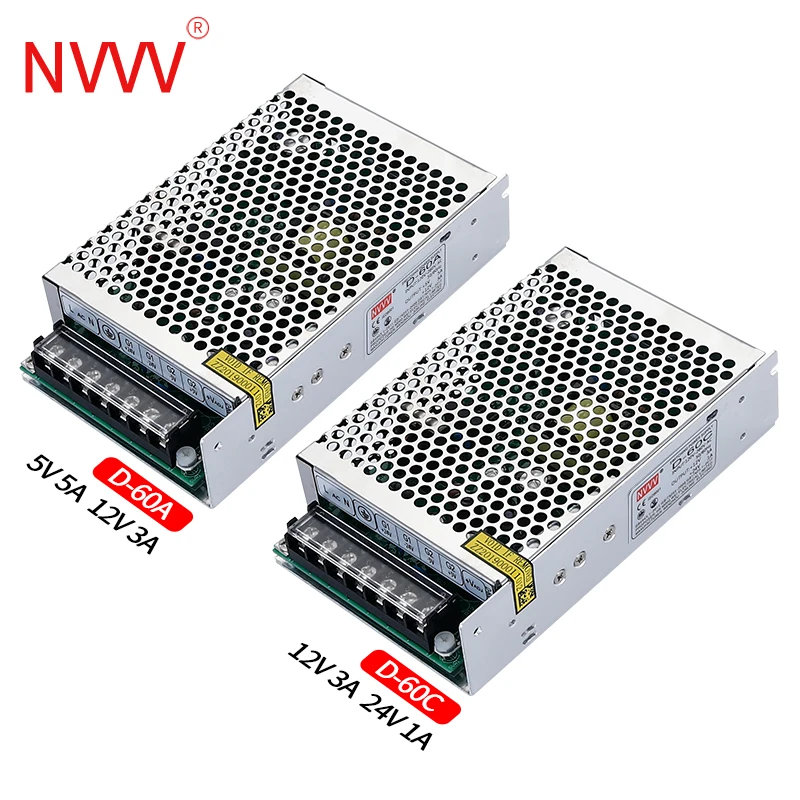 Fuente De Alimentación Mean Well RPD-60B - 60W, Certificación Médica, Protecciones Múltiples - Para Equipos Médicos