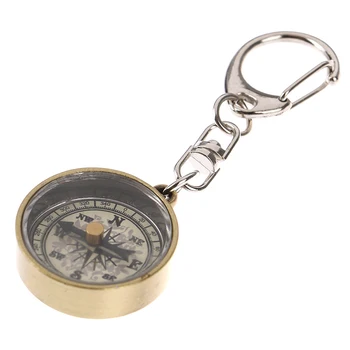 

1pcs Survival Compass Keychain Mini Compass Map Scale Ruler Multifunctional Equipment Outdoor Hiking Camping Survival