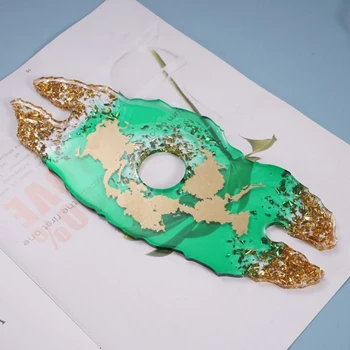 

DIY Crafts Crystal Epoxy Resin Mold Wine Glass Rack Tray Casting Silicone Mould 95AB