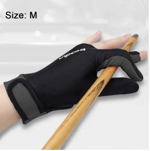 1 Piece Either Hands Billiard Pool Shooters 3 Fingers Gloves 4 colors Billiard Gloves Snooker Gloves Billiard Accessories - Color: black gray