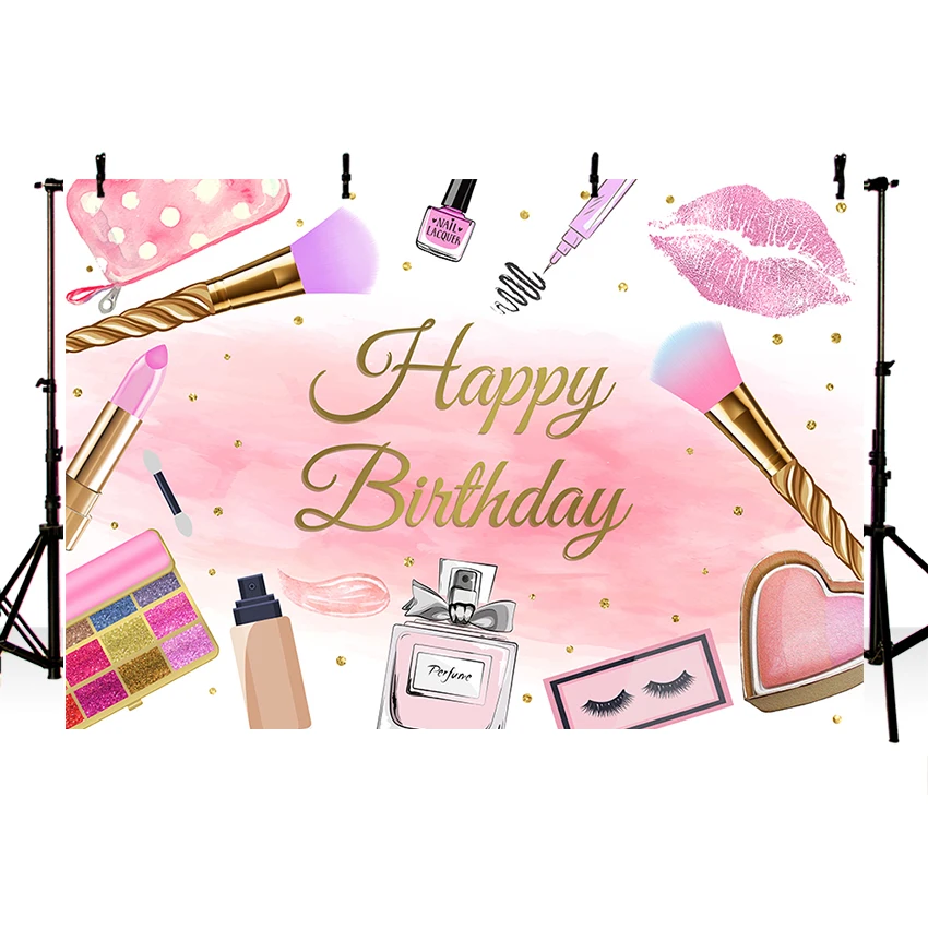 Mehofond Photography Background Pink Beauty Makeup Spa Party Women Girls Birthday Decorations Backdrop Photo Booth Studio Banner photo backdrop party decoration covers