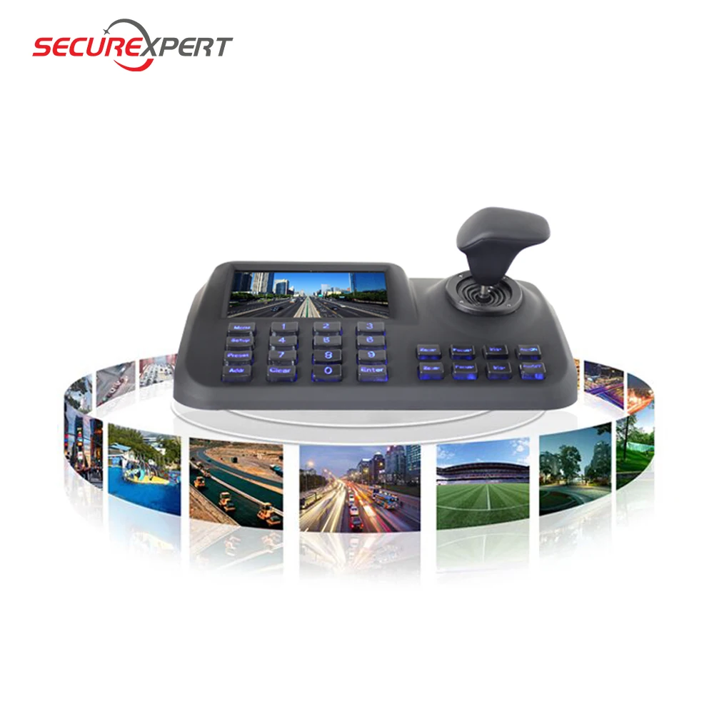 5 inch LCD screen H.264 Onvif 3D CCTV IP PTZ joystick controller keyboard with HDMI USB  for IP PTZ camera  Security system