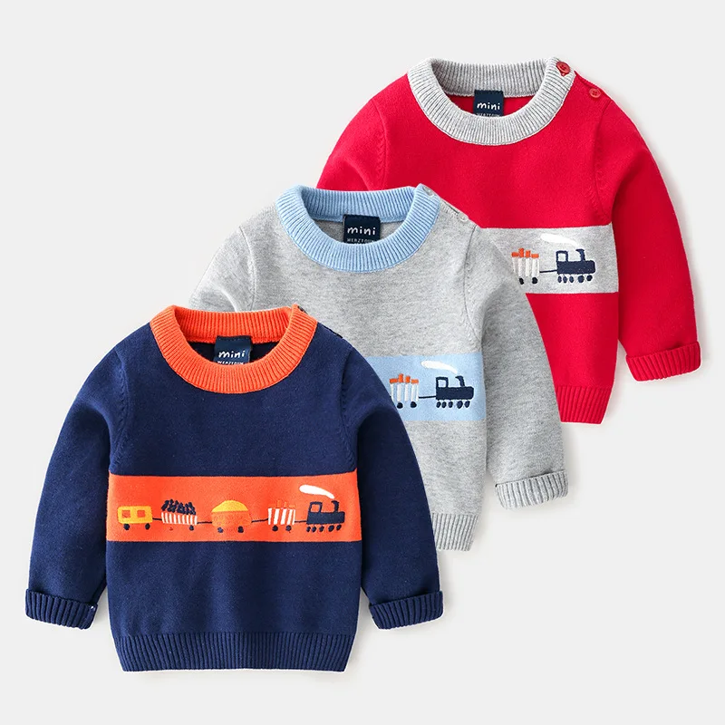 Katofely2019 Осень Новый стиль детская одежда для мальчиков Детский бутик мультфильм вязаный пуловер свитер
