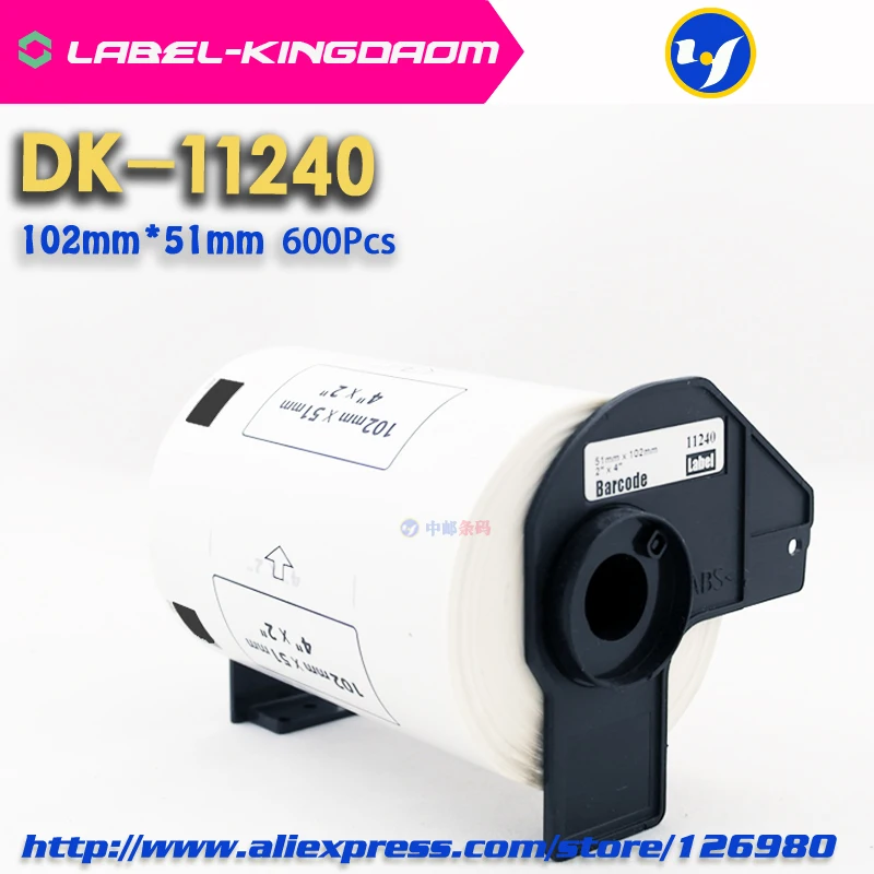 40 рулонов Brother DK 11240 совместимая этикетка 102*51 мм 600 шт Принтер этикеток QL 1060N|brother