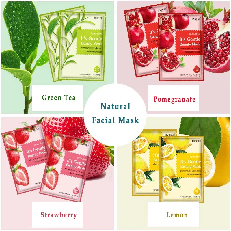 Popular fresh fruit Vitamin C whitening  collagen face mask
