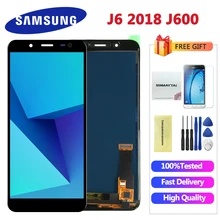 На тонкопленочных транзисторах на тонкоплёночных транзисторах для samsung Galaxy J6 J600 J600F J600FN Дисплей ЖК Экран Замена для samsung On6 J600G ЖК-дисплей Экран