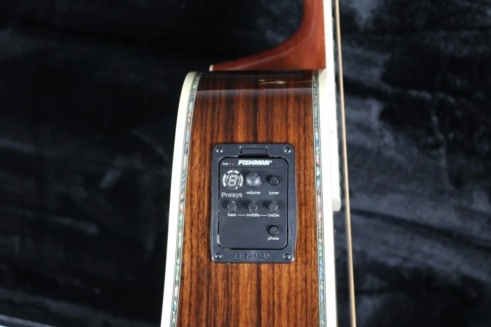 41 ''D стиль cb-45 Cutway Акустическая Электрогитара Fishman эквалайзер Массив ели Топ черное дерево гриф из красного дерева Гровер тюнер