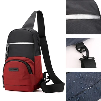 

Multifunction Men Chest Bag Reflected Light Nylon Crossbody Women Bag Outdoor Sports Shoulder Travel Hiking Trekking Bag 2020