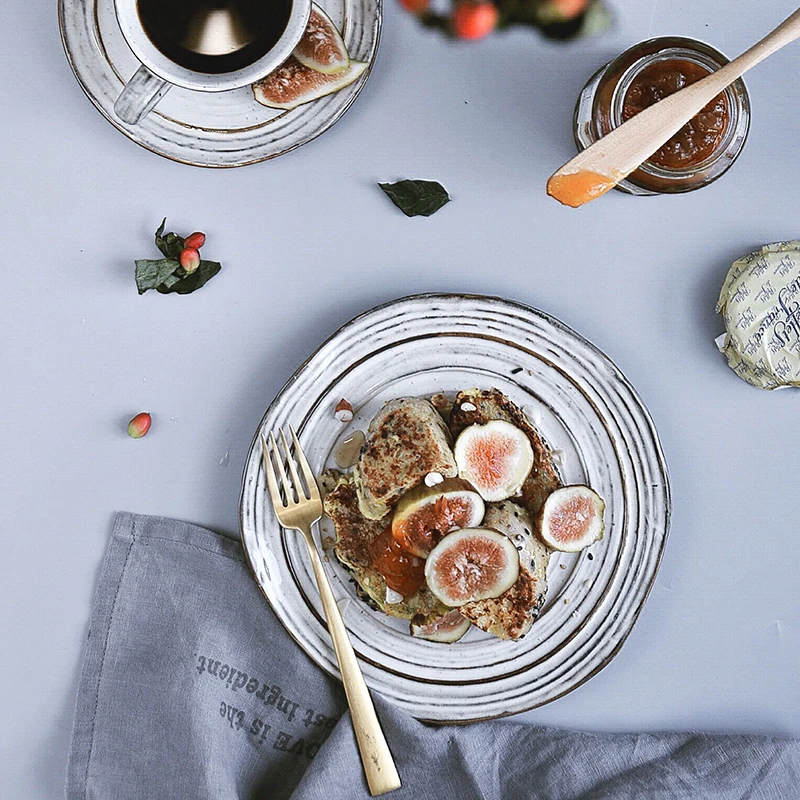 

Japanese-style Ceramic Tableware Creative Porcelain Plate Home Dinner Dish Western Dessert Tray