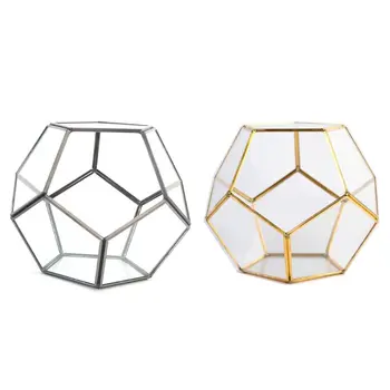 

Antique jewelry box Brass Glass Terrarium Container Desktop Planter for Succulent Fern Moss Air Plants Holder