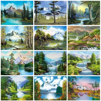 

Huacan Scenery 5d Diamond Painting New Arrivals Embroidery Nature Home Decor Mosaic Tree Diamond Art