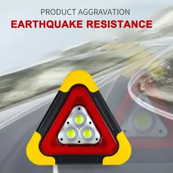 

Solar + Usb Charging Multi-functional Tripod Warning Lamp COB Work Light Emergency Light For Auto Yellow Angle