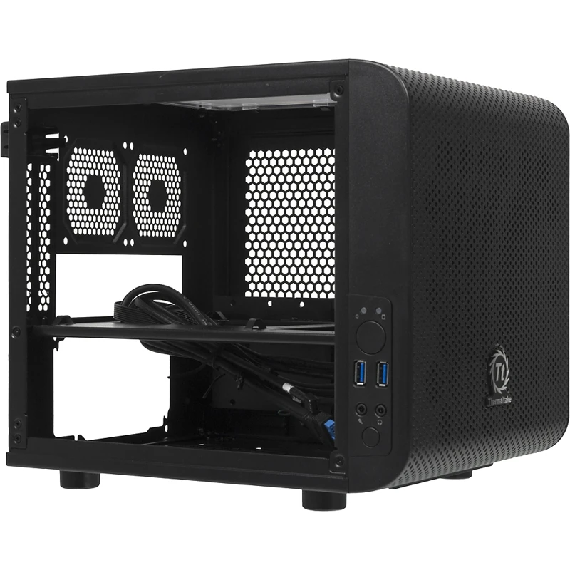 Корпус Thermaltake Core V1 черный без БП miniITX 1x200mm 2xUSB3.0 audio bott PSU
