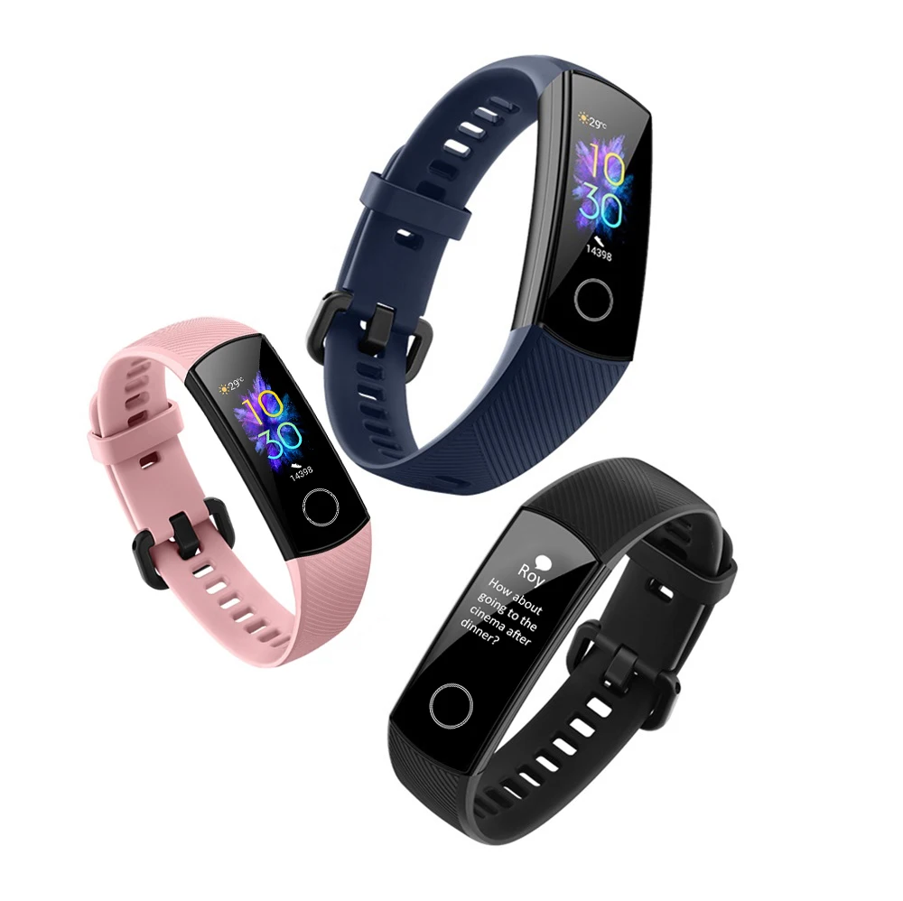 HUAWEI Honor Band 5 AMOLED Смарт Wirstband фитнес-браслет трекер пульсометр водонепроницаемый браслет Globle Версия