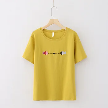 

2020 New O-Neck Cotton T-shirt Fashion Style Short Sleeve funny T Shirts Women Tee Shirts clothing