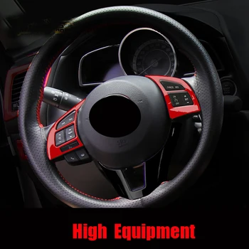 

For Mazda 3 M3 Axela 2014 2015 2016 Interior Accessories Steering Wheel Decorative Frame Cover Trim Car Stylings Sticker