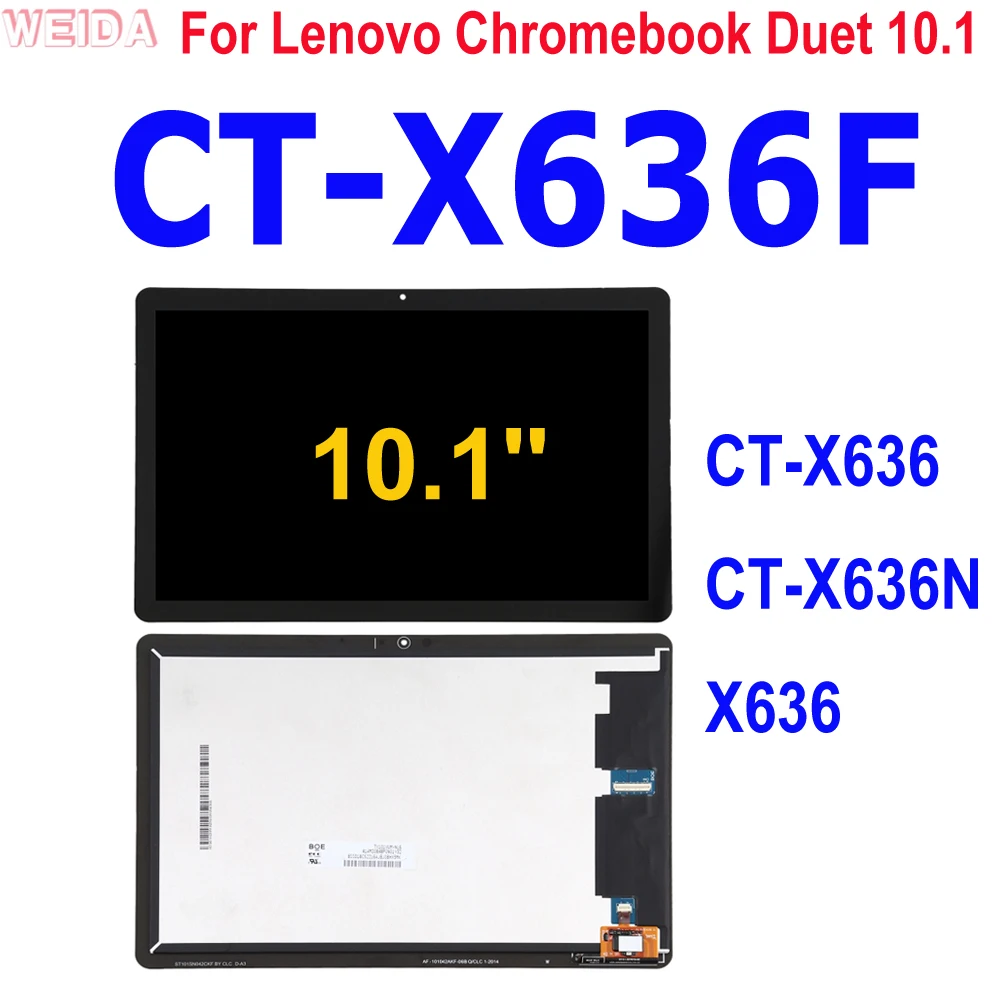 New 10.1'' LCD For Lenovo Chromebook Duet 10.1 CT-X636 CT-X636F CT-X636N X636 LCD Display Touch Screen Digitizer Assembly Tools