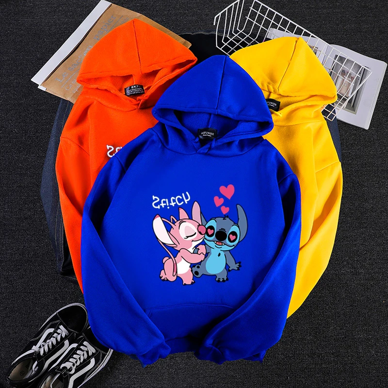 Disney Sudadera con capucha para mujer, suéter grueso de lana, chaqueta holgada informal de talla grande para parejas|Sudaderas con capucha|