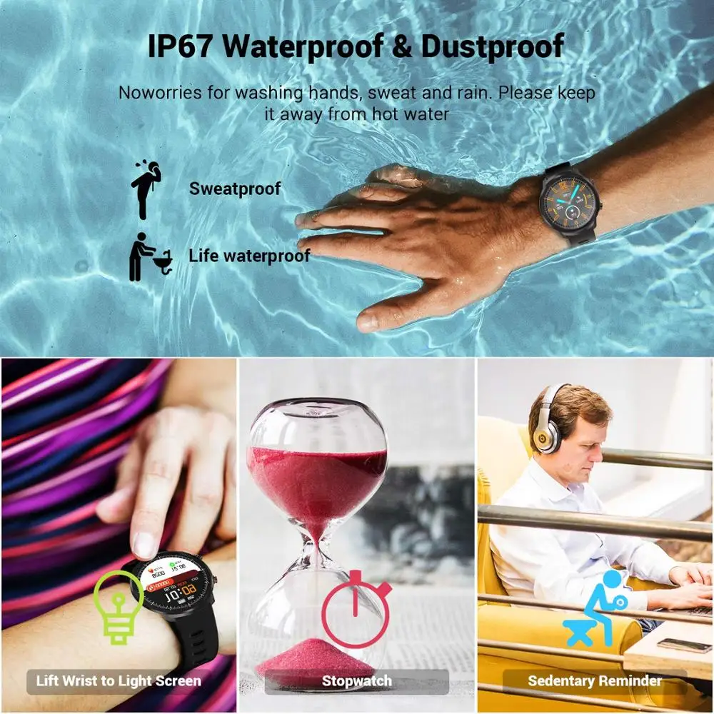 NEUE L3 Full touch Smart Uhr Männer Frauen Sport Fitness Tracker Heart Rate Monitor Mehrere Sport Modus Smartwatch für IOS android