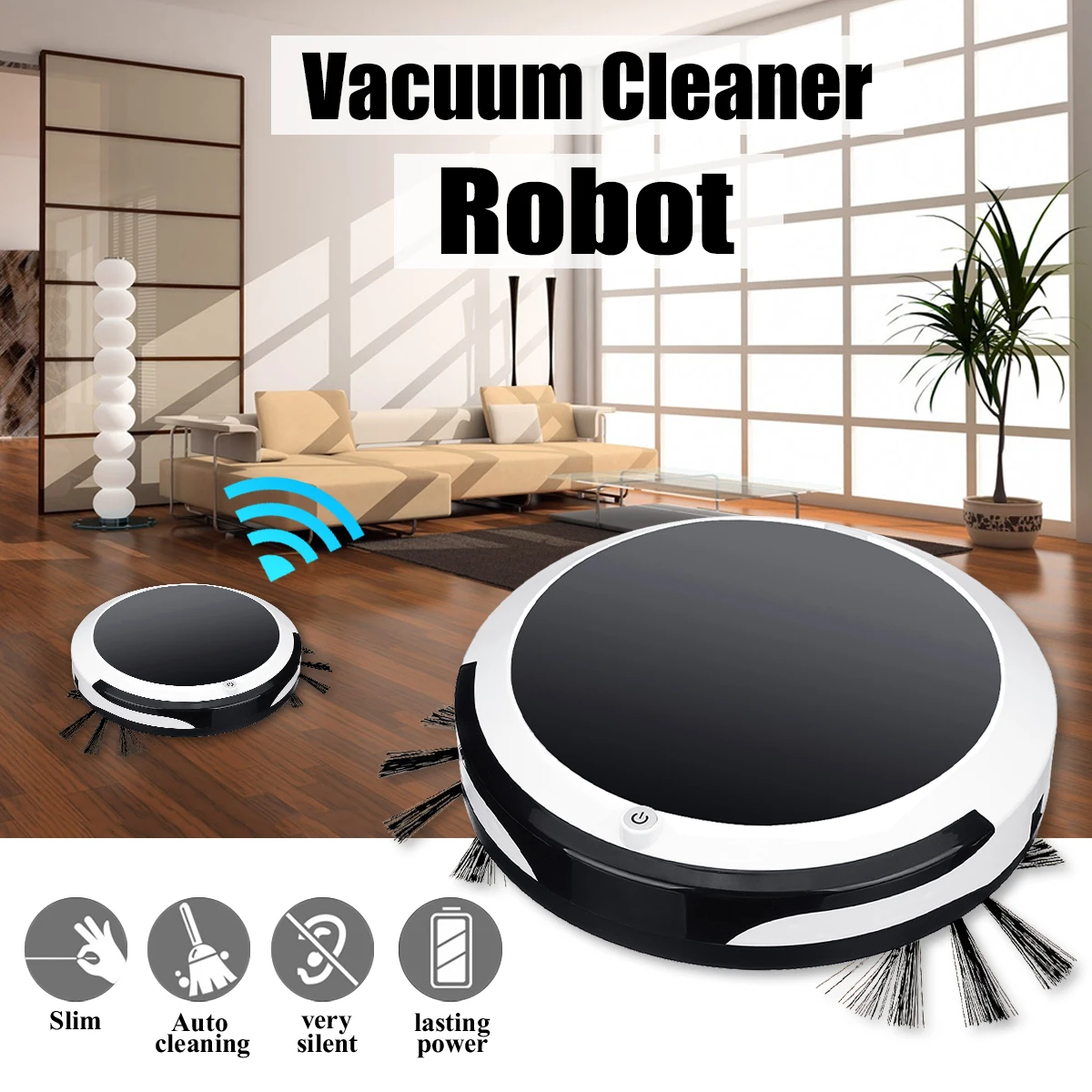 3in1 Smart Robot Vacuum Cleaner for Home Office Sweeping Robot Sweep Suction Drag Machine 1200PA Wet Dry Vacuum Cleaner Sweeping