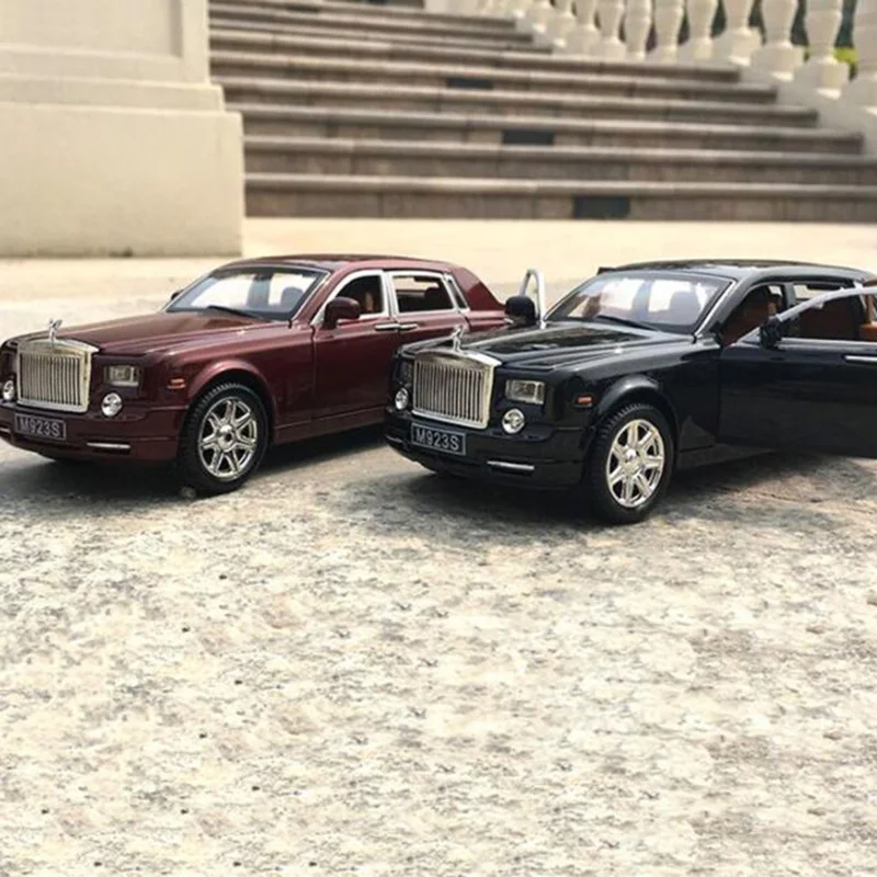 Весы 1:24 20 5 см Rolls RoyceS Phantom со звуком и светильник откатная модель литой автомобиль