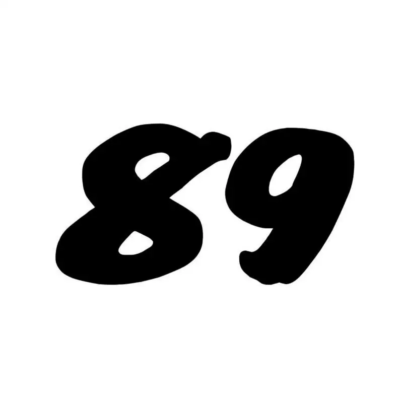 14CM*7.5CM Fashion Fun Number 89 Vinyl High-quality Car Sticker Decal Black/Silver Graphical C11-0776 | Автомобили и мотоциклы
