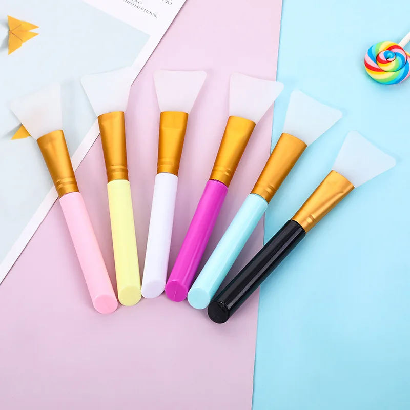 6pcs Mix Silicone Brush For DIY Jewelry Making Tools Easy To Clean UV Glue Resin Mold Tools 