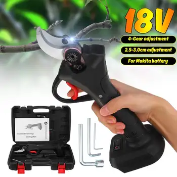 

900W 18V Rechargeable Electric Pruning Scissors 4 gear 30mm Pruning Shears Garden Pruner Secateur Branch Cutter Cutting Tool