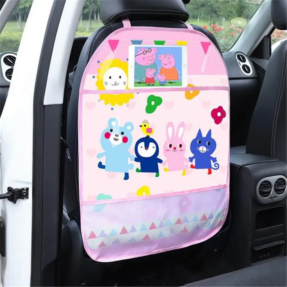  Cartoon Car Seat Back Protector Cover Car Organizer Tablet Stand Hanging Bag Car Styling Storage Ho - 4000113053891