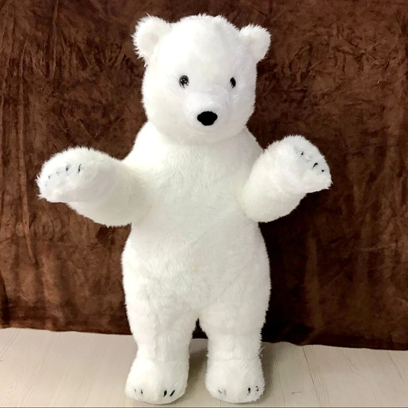 Pop Realistic Animal Polar Bear Plush Toy Lovely Stuffed Anime White Bears Doll Gift for Kid Decoration 28inch 70cm DY61241(5)