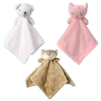 

Baby Velvet Appease Towel Cartoon Animal Doll Soothing Nursing Teether Blanket