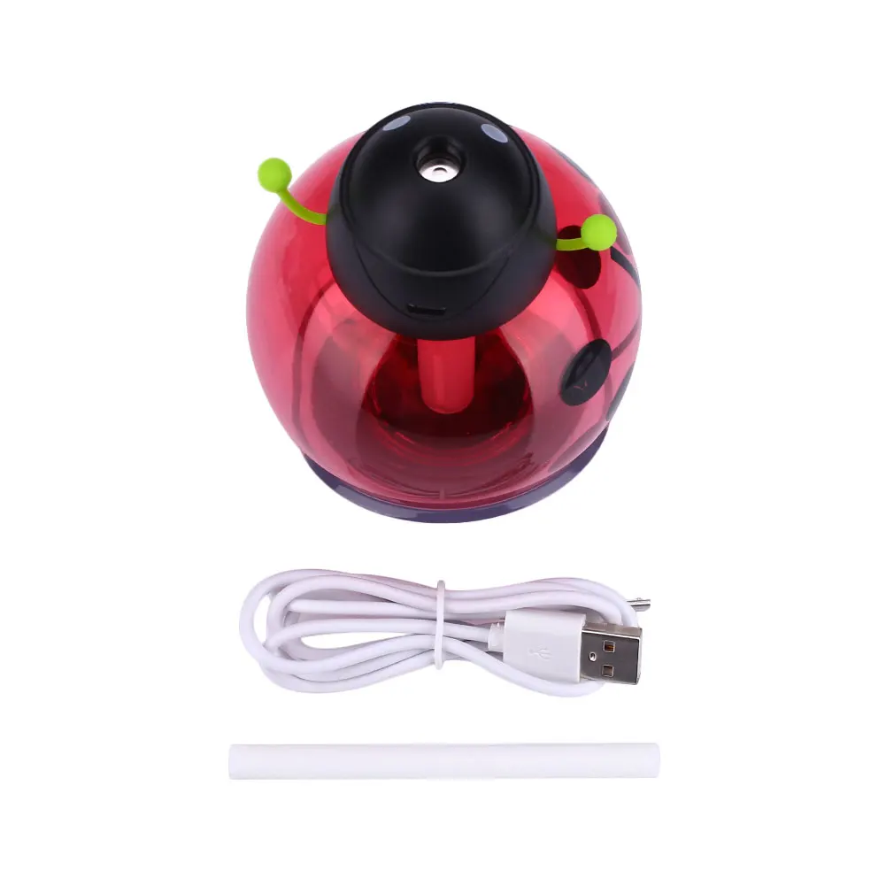 USB Арома диффузор мини увлажнитель тумана божья коровка мультфильм дизайн инкубатор автомобиля портативный путешествия освежитель воздуха огни очиститель