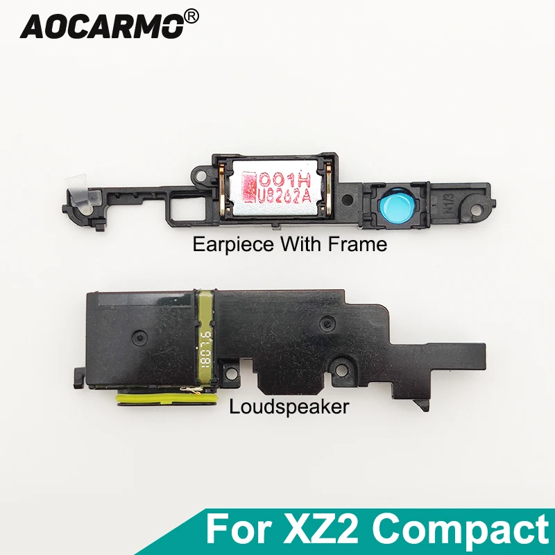 Aocarmo Per Sony Xperia Xz2 Compact Mini Xz2C Altoparlante Auricolare Superiore Con Telaio Di Supporto Altoparlante Inferiore Buzzer Suoneria