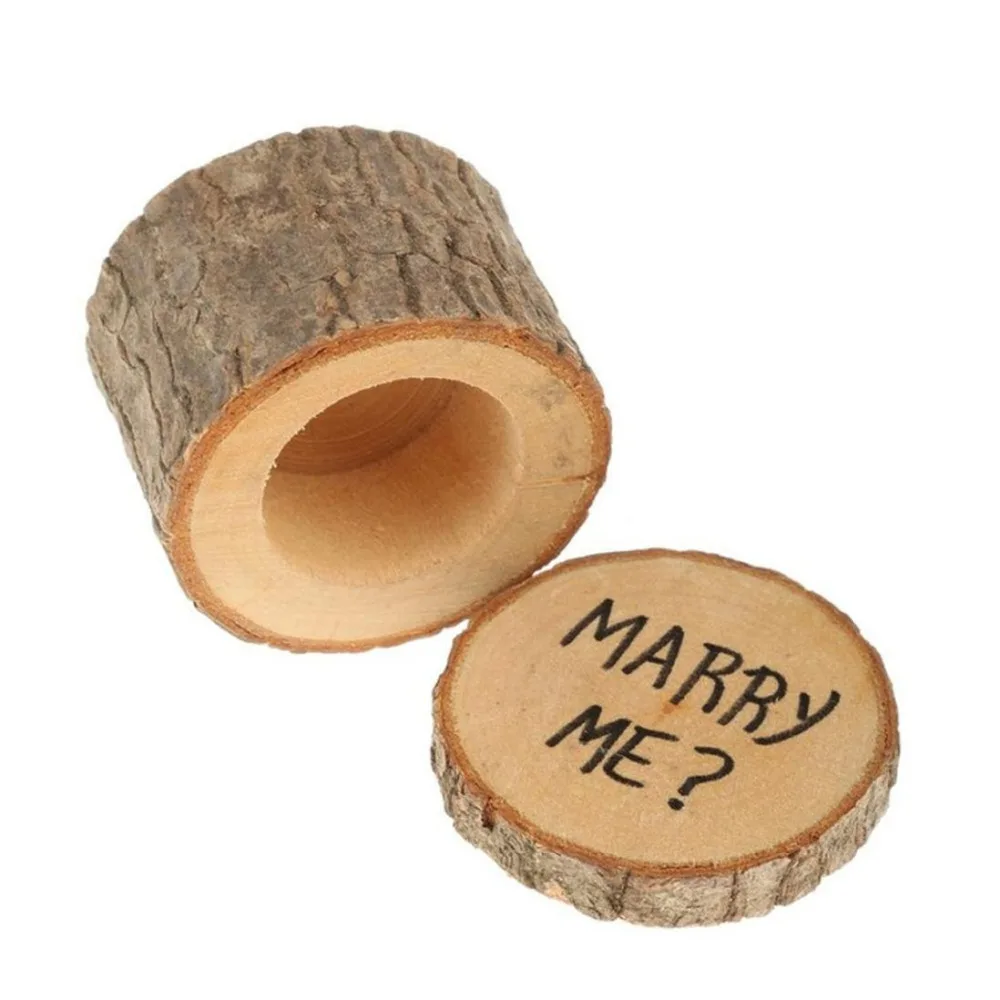 1 шт. деревенское свадебное кольцо шкатулка Персонализированные Свадебные кольца коробка свадебные подарки деревянный держатель кольца коробка подарок на день Святого Валентина
