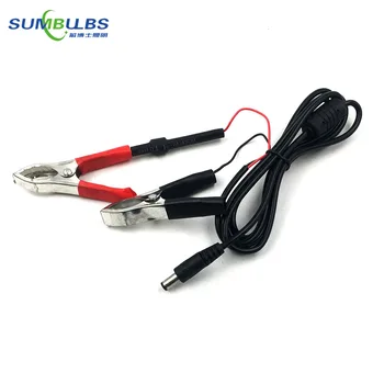 

Car Battery Alligator Clips to Male DC Connector 5.5*2.1mm Plug Adapter for Automobile with 1.4m Wire DIY Outdoor LED Lighting