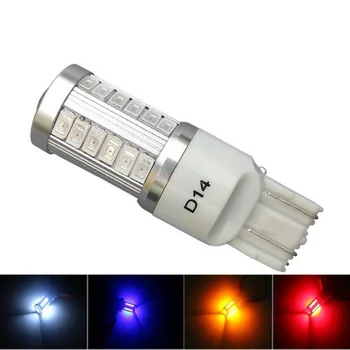 

1PC T20 Car Bulb W21/5W 7443 T20 33 LED 5630 5730 SMD Car Rear Light Stop Bulbs Auto Brake Fog Lamp OE88