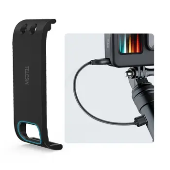 

Chargeable Battery Lid Door Battery Cove Suitable For gopro9 Port cover Cover Charging Camera side Type-C Adapter Removable O2S7
