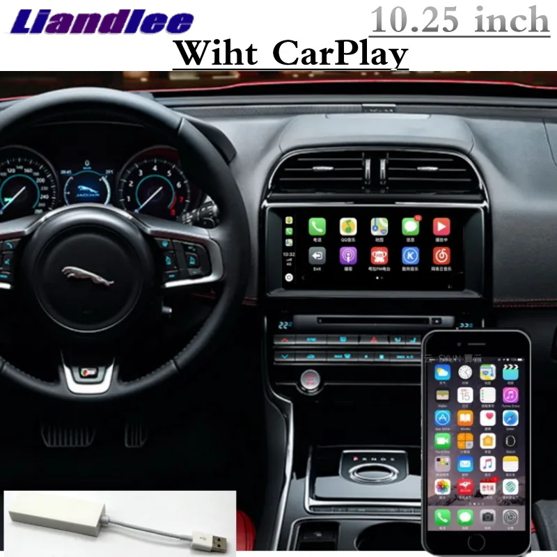 

For Jaguar XE XEL F-Pace X760 2015~2018 Liandlee Car Multimedia NAVI 10.25' GPS WIFI Audio CarPlay Adapter Radio Navigation